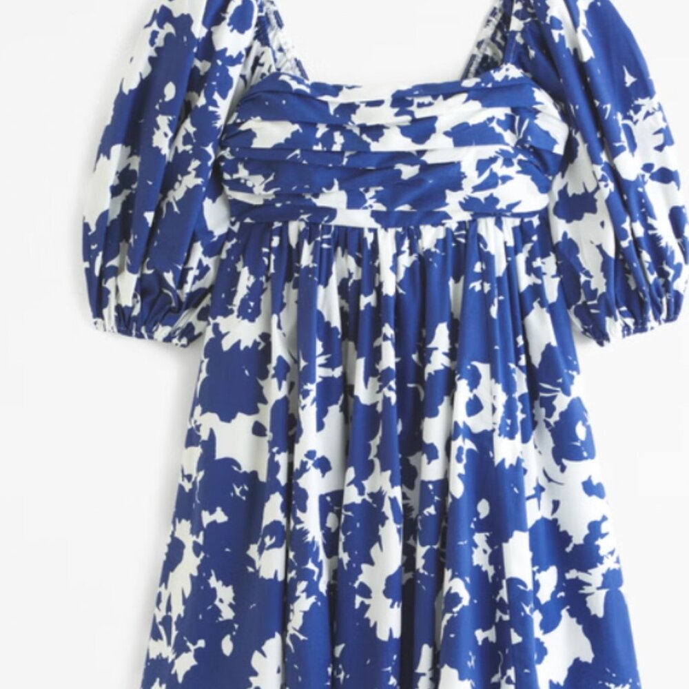 Abercrombie & Fitch Emerson Puff Sleeve Mini Dress - MTall - LIKE NEW